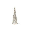 thumbnail image 1 of Led White and Gold Paper Cone Tree Medium 23.62", 1 of 3