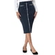 thumbnail image 1 of Falda lápiz ajustada de cintura alta para mujer INSPIRE CHIC, elástica, hasta la rodilla, faldas de oficina XL azul oscuro, 1 of 6