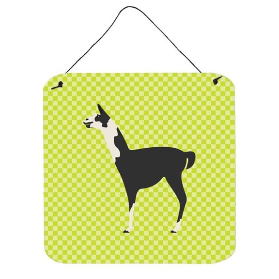 Llama Q' Ara Green Wall or Door Hanging Prints