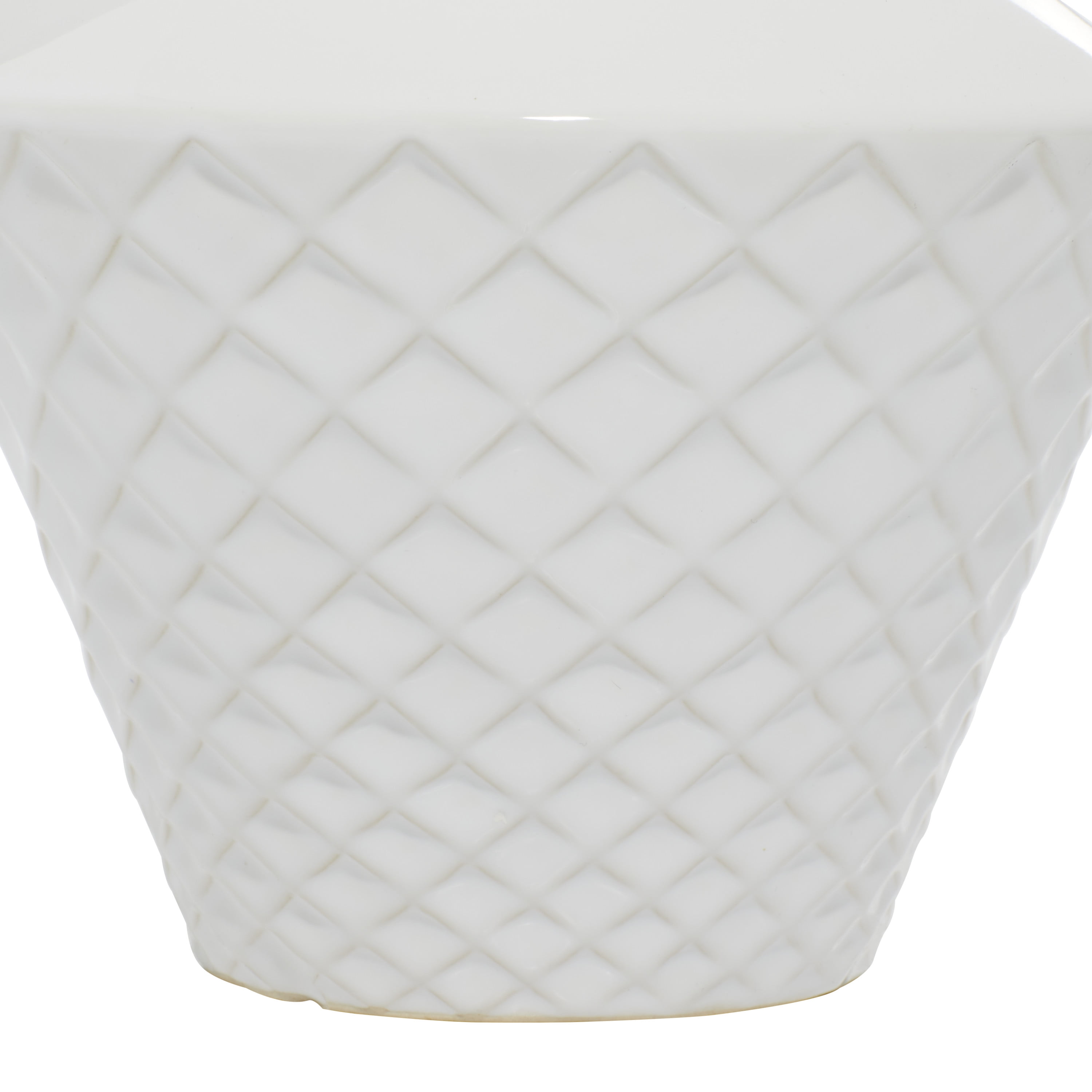 DecMode 10", 13", 15"H White Porcelain Vase, Set of 3