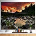 thumbnail image 2 of Design Art - Rocky Mountain River at Sunset, 2 of 5