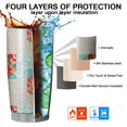 thumbnail image 7 of 20 Oz Pioneer Flower Coffee Tumbler Double Wall Insulated Stainless Steel Water Bottle | Metal Reusable Thermoses Flask with Cup Cap | Leak & Sweat Proof with Anti-Dust Lid, 7 of 7