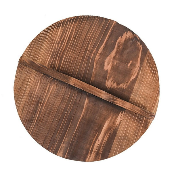 Tapa de sartén de madera, cubierta para freír, antiescaldaduras, ligera, para ollas y sartenes 26CM