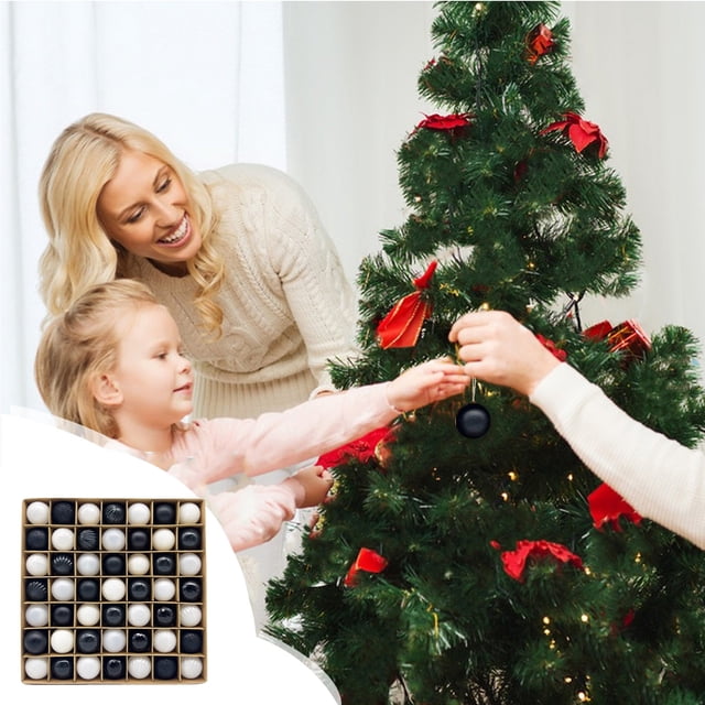 ¡Ahorra Más con Ofertas!, Bolas de Navidad decoradas de 3 cm, 49 unidades, colgantes de plástico, accesorios pequeños, accesorios para colgar Akmoler