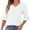 White, variant on DDAPJ pyju 3/4 Length Sleeve Womens Tops Trendy Summer Tunic Tops Dressy Casual V Neck Blouses White XL