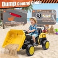 thumbnail image 5 of Joyracer 24 Volt Ride on Toys, Metal Frame Ride on Dump Truck for Kids with Remote, Bluetooth, Dump Bed, Shovel, Power Truck Wheels for Toddlers, Yellow, 5 of 13