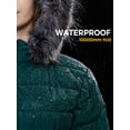 thumbnail image 2 of Wantdo Women's Winter Jacket Mid-Length Winter Coat Hooded Puffer Jacket Blackish Green L, 2 of 10