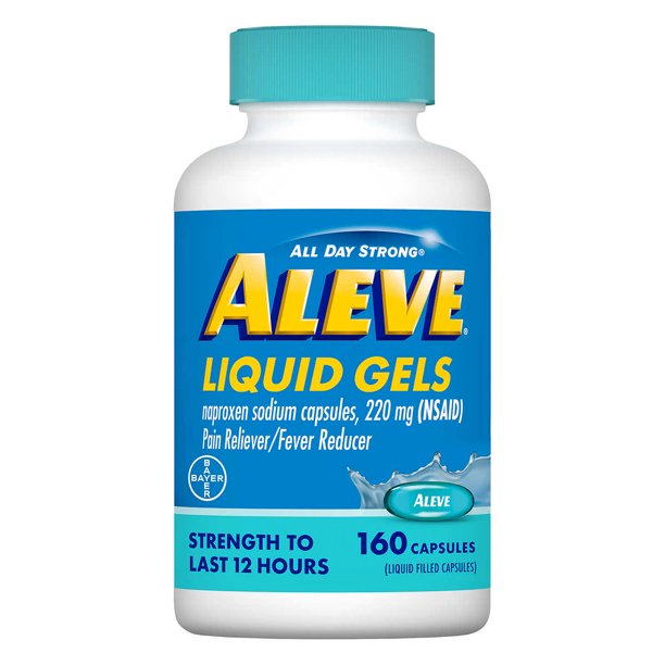 Aleve Naproxen Sodium 220 mg. Pain Reliever/Fever Reducer, 160 Liquid