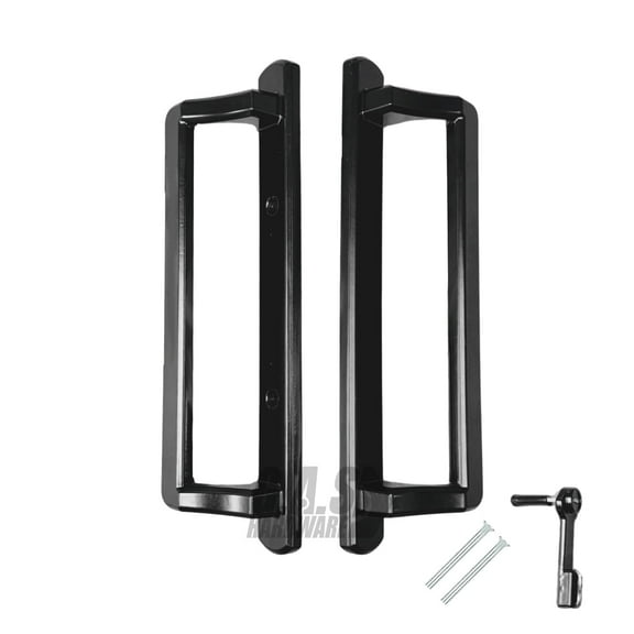 Original PGT Sliding Door Handle Set | 3-7/8 Hole Spacing | Fix and Glass Door Handles. Easy Installation, Durable Quality (Black)