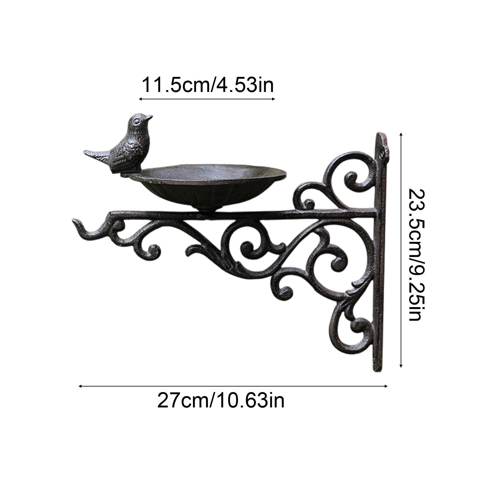 Hanging Bird Feeder,Vintage Cast Iron Hanging Wall-mounted Bird Feeder Patio Garden Outdoor Decoration for Small Birds Feeding Vibrantes Lifes