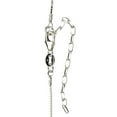 thumbnail image 3 of Sterling Silver Box Chain Necklace 10mm Simulated Pearl Made with Swarovski(R) Crystals Studs 16"+2", 3 of 4
