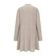 thumbnail image 2 of yillto Long Sleeve Dress for Women Crew Neck Ribbed Knit Tunic Dresses Knee Length Sweaters with Pockets, 2 of 7