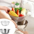 thumbnail image 2 of Mini Colander 304 Stainless Steel Food Strainer Small Mixing Bowl with Microporous Design for Kitchen Cooking Rice Pasta Fruit Vegetable Washing Draining Dishwasher Safe, 2 of 6