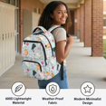 thumbnail image 5 of Aplkyhs Backpack for Students 12-18 Durable 17 Inch School Bookbag for Middle High School Teens Outdoor Cute Cat Flower, 5 of 7