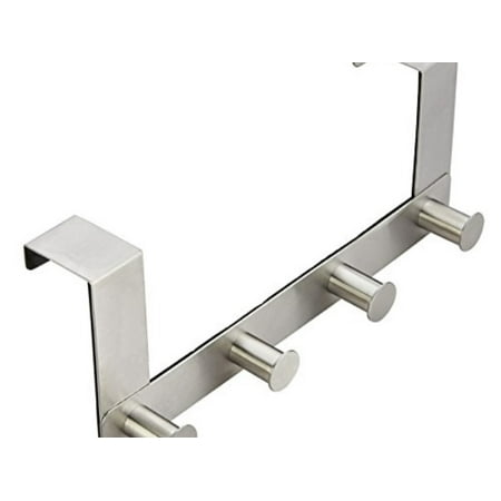Office Cubicle Door - pro chef kitchen tools over door hook - 4 coat hooks pegs - no drill towel rack for bathroom storage closet - behind the door organizer clothes rack - shoe or hat holder - office cubicle purse hanger