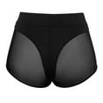 thumbnail image 4 of iOPQO Gym Shorts Women Yoga Pants Women's Sexy High Waisted Mesh Stitching Tight Stretch Yoga Sports Shorts Shorts For Women Black L, 4 of 4