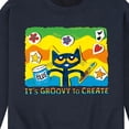 thumbnail image 3 of Pete The Cat - Groovy To Create - Men's Crew Neck Fleece Pullover, 3 of 6