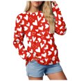thumbnail image 6 of vigerkar Valentine Sweatshirt Women Oversized Hearts Long Sleeve Shirt Heart Sweatshirts Gift for Her (Red, XL), 6 of 9
