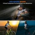 thumbnail image 6 of Mens Gifts Beanie Hat with Light - Christmas Stocking Stuffers Gift for Women Dad Rechargeable Flashlight LED Headlamp Cap, Cool Stuff Winter Knit Lighted Headlight Hat Running Hunting Camping Fishing, 6 of 7