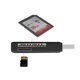 thumbnail image 5 of 2 en 1 Usb 3,0 doble ranura de alta velocidad adaptador Micro Sd Tf Sd lector de tarjetas de memoria para PC ordenador portátil, negro Feliz Sencillez, 5 of 5