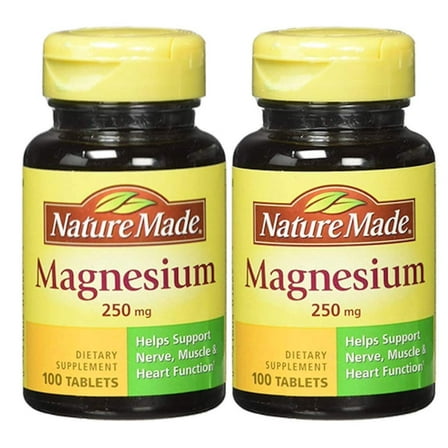 Nature Made Magnesium 250mg, 100Count (twin pack)