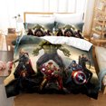 thumbnail image 1 of siniker Bedding Set Kids Quilt Cover 3D Cartoon Playing Bed Cover Set with Pillowcase and Zipper Closure, 1 of 2