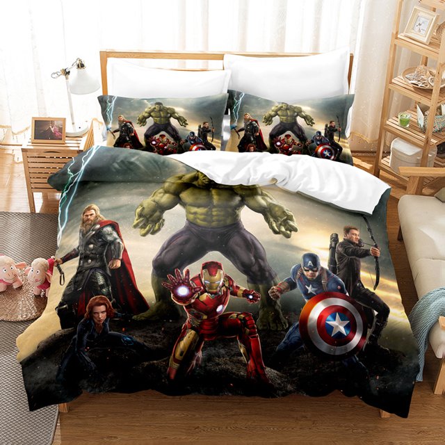 siniker Bedding Set Kids Quilt Cover 3D Cartoon Playing Bed Cover Set with Pillowcase and Zipper Closure