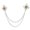 A, variant on Exquisite Tassels Rhinestones Crossed Collar Lapel Pin Brooch Jewelry For Shirts with Unique Decoration Fashionable Gift