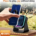 thumbnail image 2 of 5-in-1 Wireless Induction Bluetooth Speaker With Phone Stand RGB Ambient Light Portable Audio Device, 2 of 10