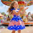 thumbnail image 5 of mgoYE Toddler Girls 4th of July Dress Girls American Flag Outfit Kids Patriotic Independence Memorial Day Dress 1-6 Years(Blue,5-6 Years), 5 of 5