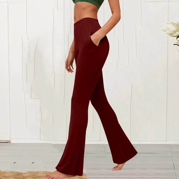 BLCHUNen Yoga Pants for Women Leggings Boot Cut Flared Wide Leg Lightweight Comfy Breathable Fitness Sports Pants