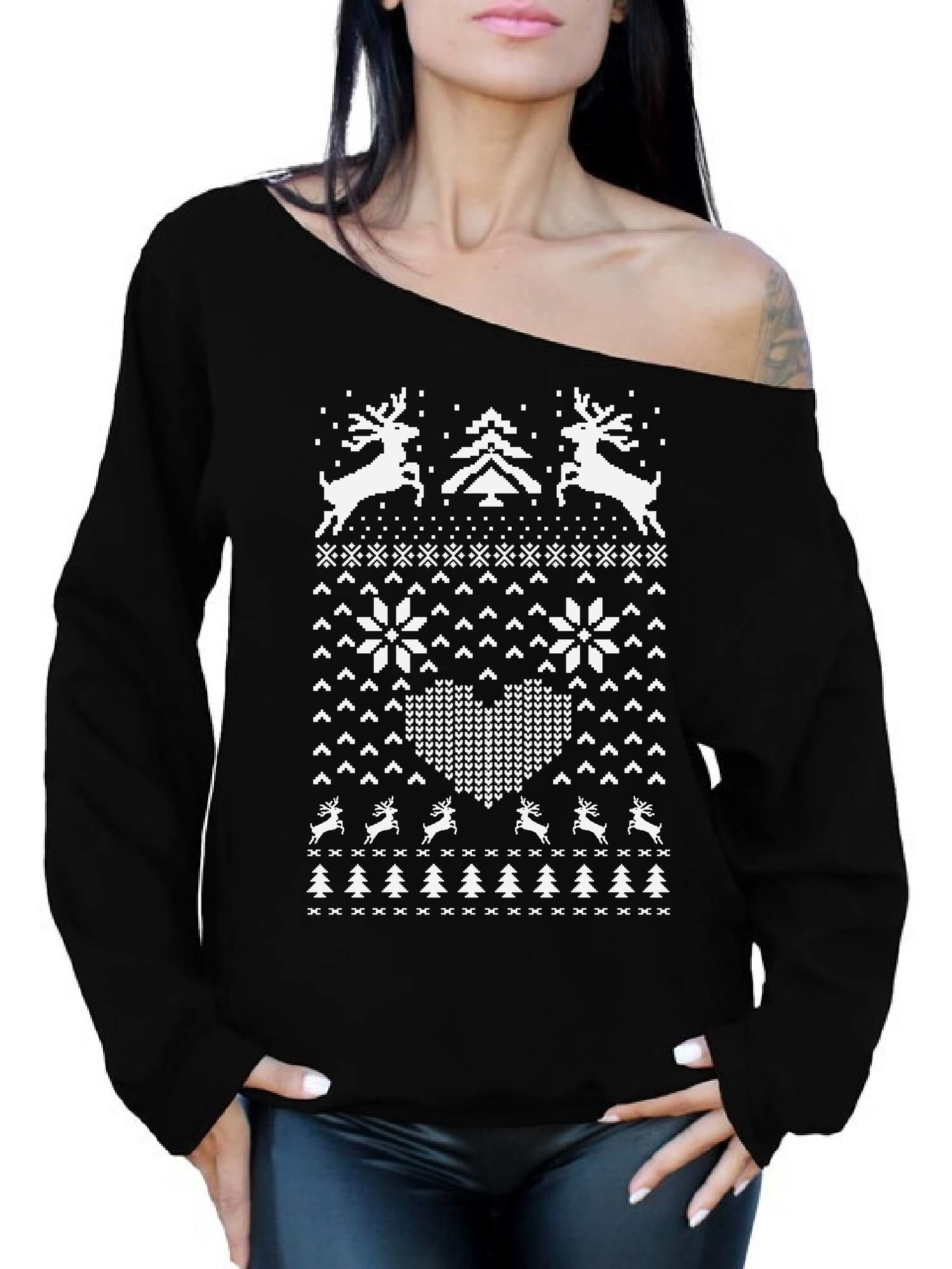 Gobble Gobble Gobble Sweatshirt Ugly Christmas Sweatshirt Off The Shoulder Gobble Gobble Gobble Slouchy Oversized Top For Women Xmas Gifts
