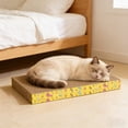 thumbnail image 4 of HCBY Cat Scratcher, 16.9x8.2x1.1in Thickened Corrugated Cardboard Pad, Reversible Durable Scratch Lounge, Multi-Functional Mat for Indoor Cats, 4 of 6