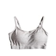 thumbnail image 3 of Blmnix Cotton Bras Bra for Women Cami High Support Bras Bralette Gray Spaghetti Straps Wireless Bras for Women, 3 of 4