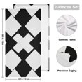 thumbnail image 2 of Black and White Simple Art Hand Towel Absorbent Bath Towels for Bathroom Sports Gym 28" x 14" Set of 2, 2 of 8