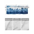 thumbnail image 4 of Valances for Windows Abstract Urban Silhouette Rod Pocket Cafe Window Treatments Valance Curtains for Kitchen Bathroom Laundry Basement Windows 60"x18", 4 of 9