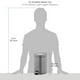 thumbnail image 4 of Cubo de basura metálico Pedal Bin mDesign de 3 litros con tapa para baño, color gris, 4 of 7