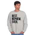 thumbnail image 4 of Best Nephew Ever Family Aunt Uncle Men's Big & Tall Crewneck Sweatshirt Brisco Brands 5X, 4 of 5