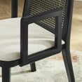 thumbnail image 4 of Monarch Dining Armchair in Black Black Heathered Weave Ivory, 4 of 9