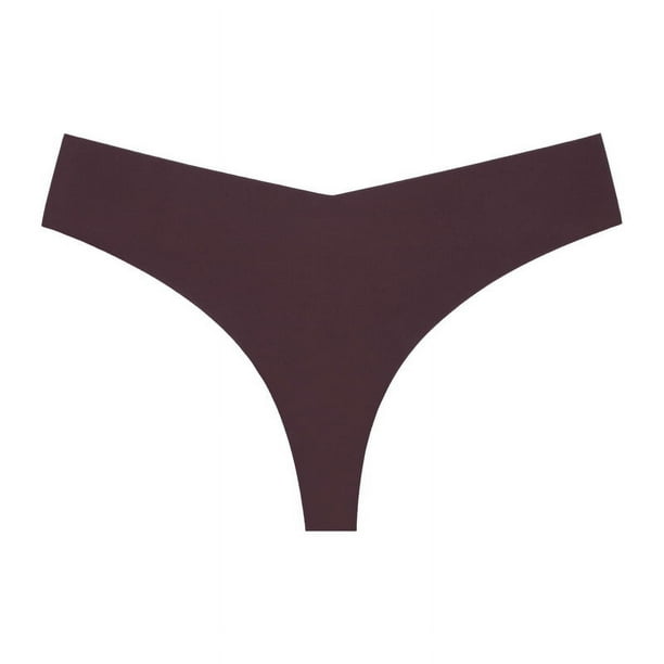 Xiao Hua Ropa interior sin costuras para mujer, bragas sexys de encaje estilo hipster, tanga, bragas, ropa interior para mujer, 3 piezas (café oscuro, L)