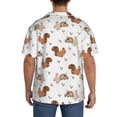 thumbnail image 3 of KLL Rabbit And Squirrel Print Men's Shirt Short Sleeve Button Down Summer Cuba Beach Shirts- XX-Large, 3 of 5