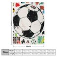 thumbnail image 4 of Orinice Soccer Ball Sports Style Warm Lightweight Blanket Soft Fleece Blankets Throw Blanket for Living Rooms Sofa Decor Cow Gifts All Seasons Excellent Hand Feel Blanket 50x60in, 4 of 6