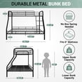 thumbnail image 5 of Naomi Home Hollywood Metal Bunk Bed-Color:Black, 5 of 10