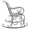 thumbnail image 4 of SAFAVIEH Ressi Rustic Outdoor Patio Rocking Bench, Black Rust, 4 of 10