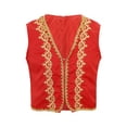 thumbnail image 5 of Zaldita Mens Victorian Steampunk Gothic Vest Suit V Neck Embroidery Tuxedo Waistcoat Red XL, 5 of 7