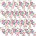 thumbnail image 1 of 104 piezas de parches de letras para planchar, parches de reparación de chenilla A-Z, parches de apliques del alfabeto, parches adhesivos bordados con letras para coser con borde dorado para, 1 of 5