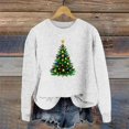 thumbnail image 4 of MELDVDIB Christmas Tree Print Sweater for Women Knit Fall Winter Long Sleeve Loose Sweater Gift Warm Crewneck Pullover Tops, 4 of 4