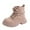 Pink, variant on Fozruso Girls Fashion Suede Ankle Boots With Side Zipper And Lace Up Design For Autumn And Winter Casual Wear Comfortable Sole,Side Zippe Boots Sizes 10 Little Kid(3.5-4 Years)