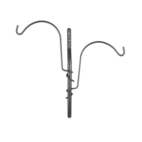 Yard Butler IYTUM-2H Medium Plant Stand - Plant Hanger Bracket for Indoor & Outdoor Use, Universal Mounting to Fence Posts or Walls