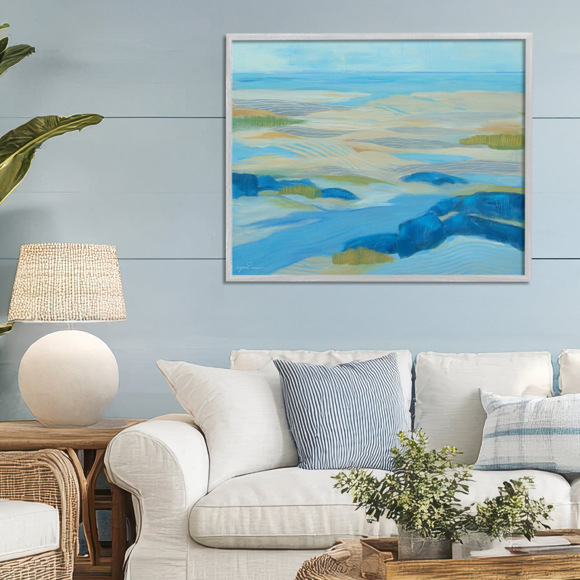 Stupell Industries Coastal Walk Among Dunes Gray Framed Giclee Art, design by Lynn Ericson Fine Art